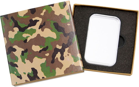 SilverTowne Natural Kraft Paper Gift Box with Camo Box Sleeve